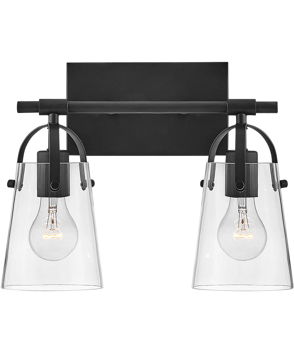 Foster 2-Light Vanity in Black