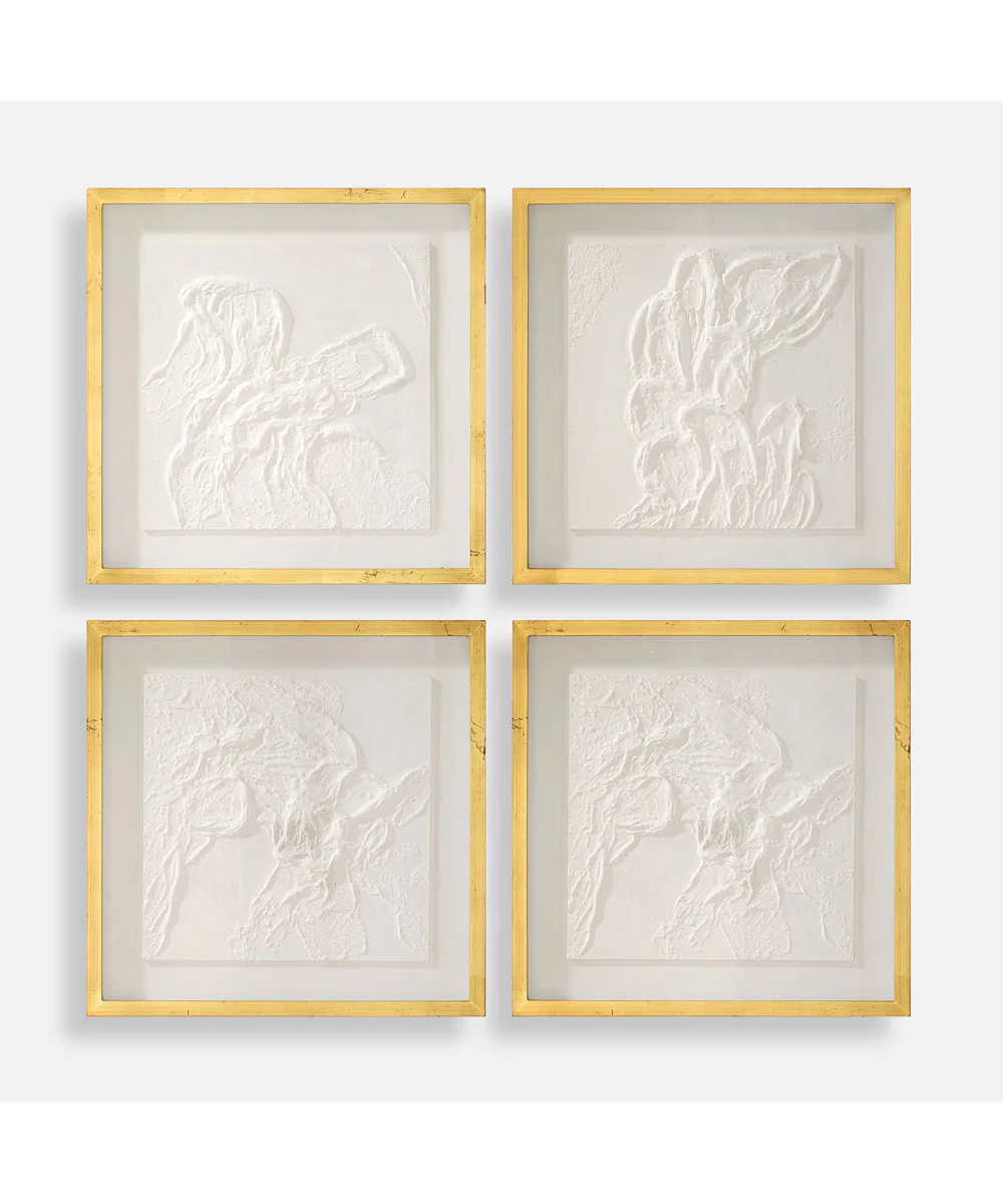 Fourfold Framed Prints Set of 4