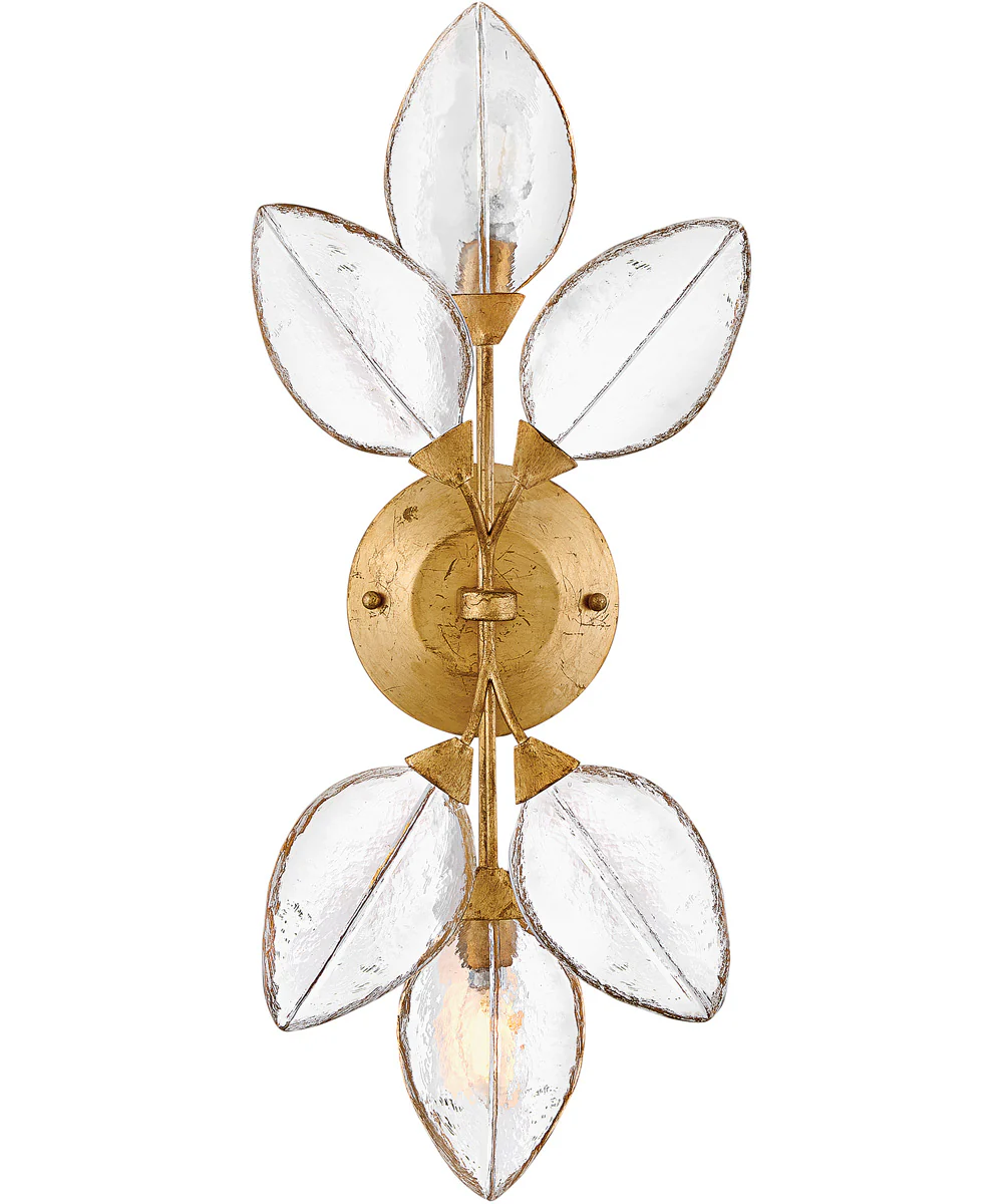 Amira 2-Light Large Two Light Sconce in Distressed Brass - Image 2