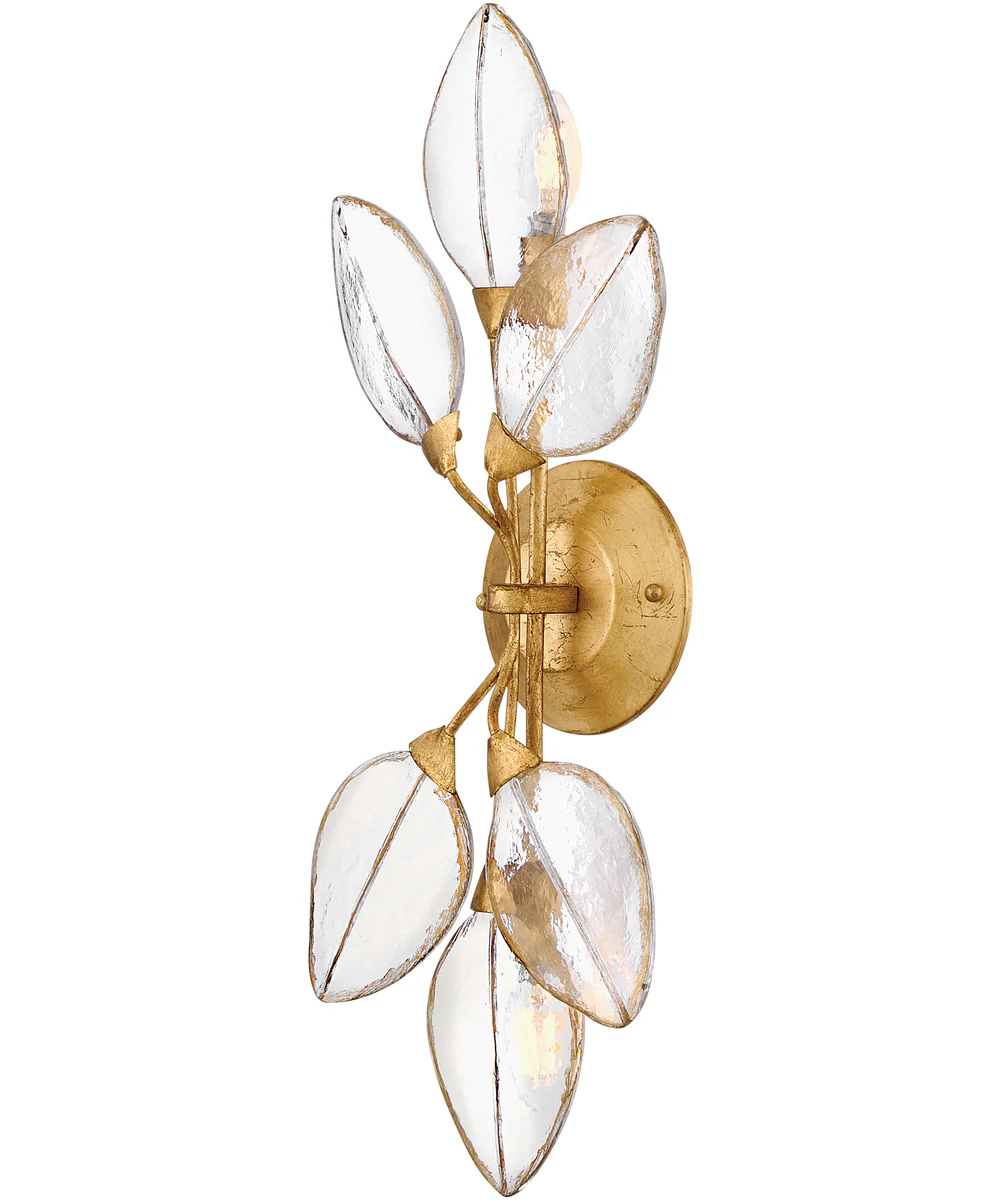 Amira 2-Light Large Two Light Sconce in Distressed Brass - Image 6