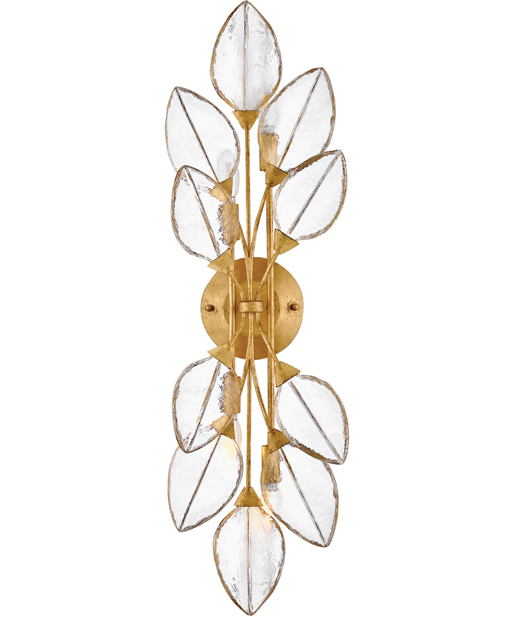 Amira 4-Light Large Four Light Sconce in Distressed Brass - Image 2