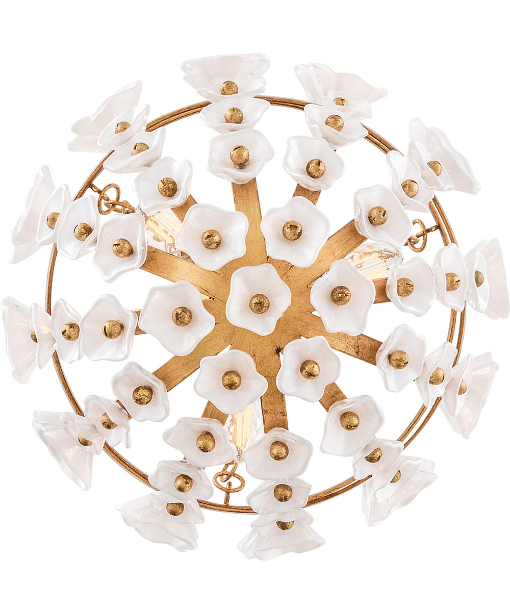 Azalea 3-Light Large Pendant in Distressed Brass - Image 6