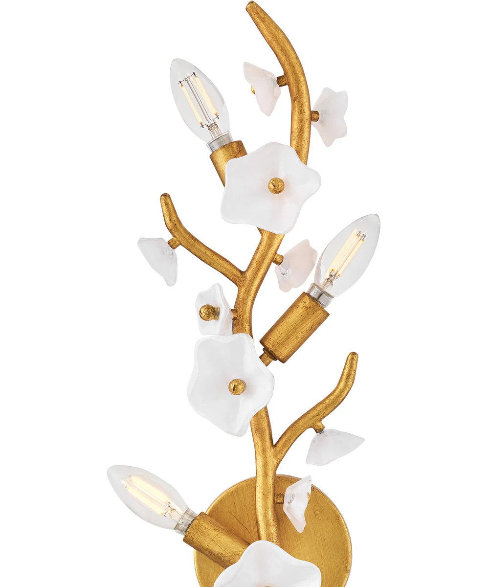 Azalea 5-Light Large Five Light Sconce in Distressed Brass - Image 3