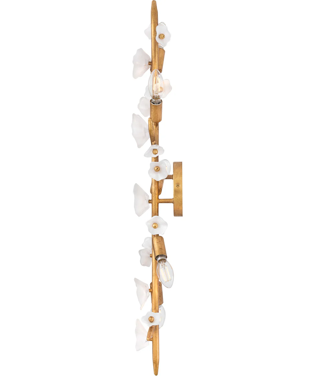 Azalea 5-Light Large Five Light Sconce in Distressed Brass - Image 5
