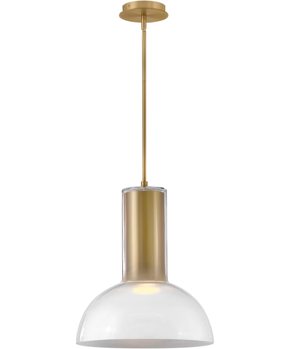 Ombra 1-Light Large Pendant in Lacquered Brass