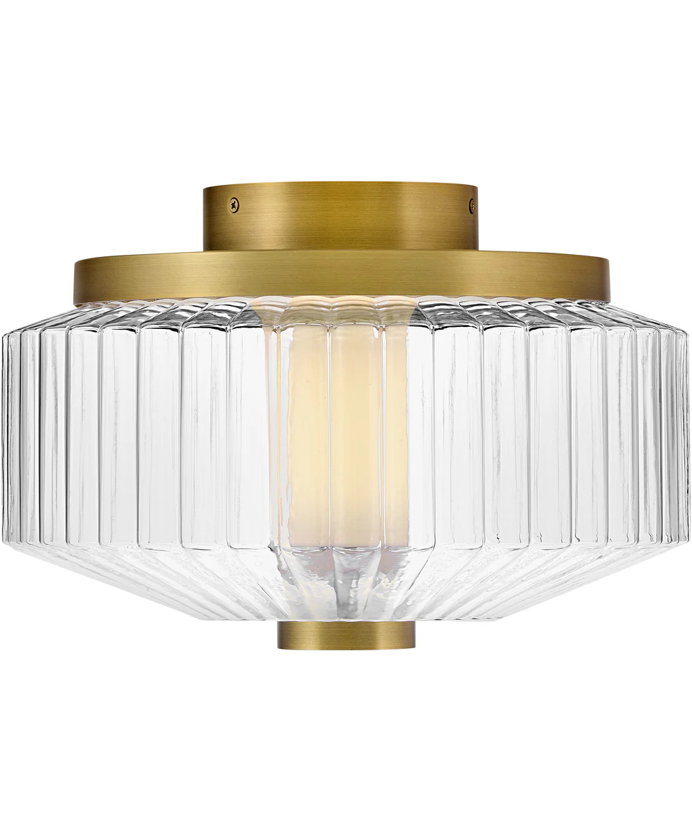 Reign LED-Light Small LED Flush Mount in Lacquered Brass - Image 4
