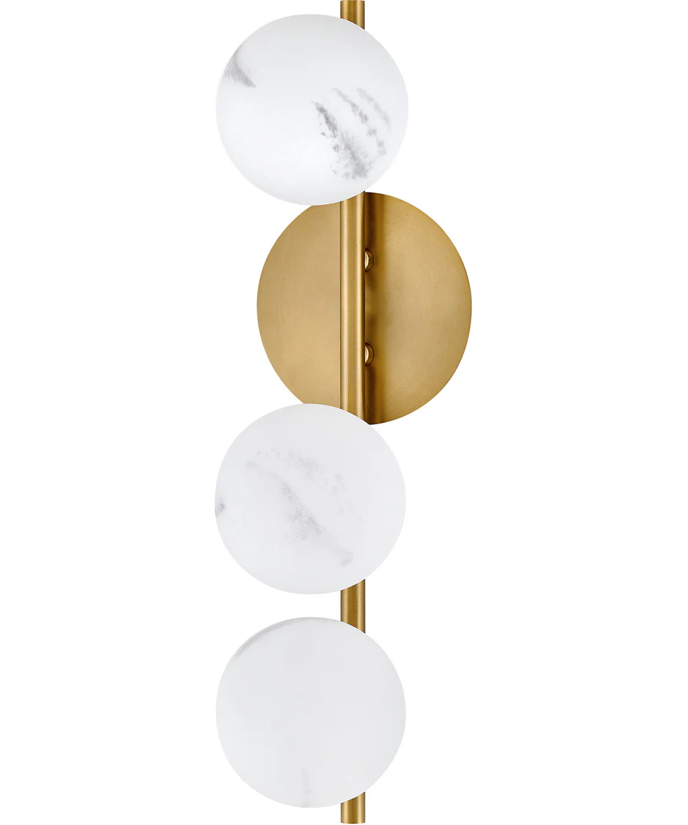 Selene 3-Light Large Three Light Sconce in Lacquered Brass - Image 3