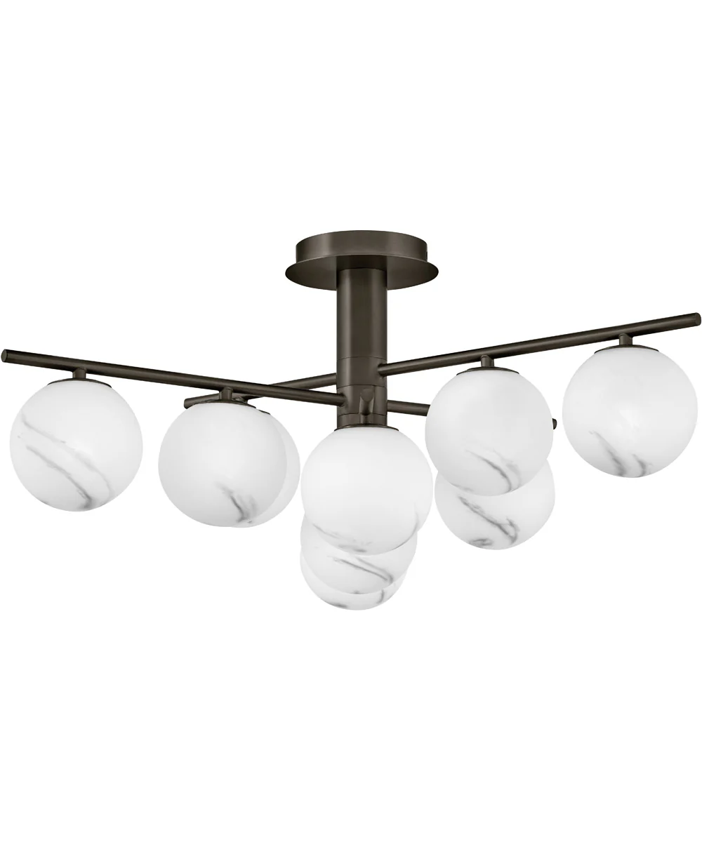 Selene 9-Light Large Semi-Flush Mount in Black Oxide - Image 2