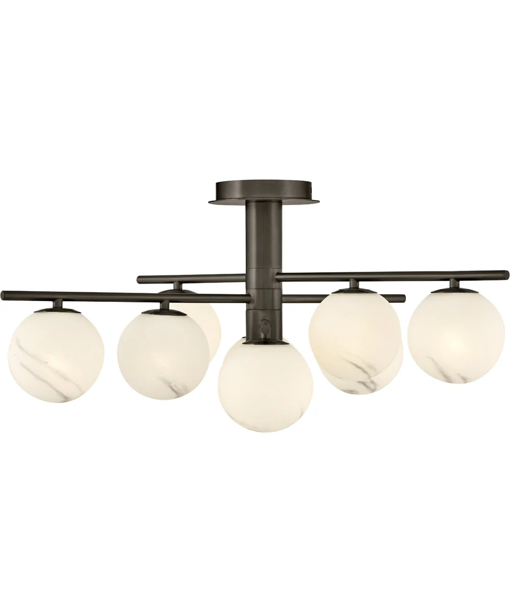 Selene 9-Light Large Semi-Flush Mount in Black Oxide - Image 3