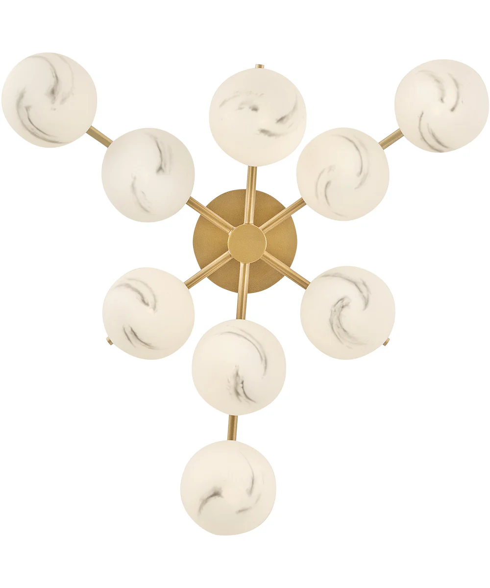 Selene 9-Light Large Semi-Flush Mount in Lacquered Brass - Image 5