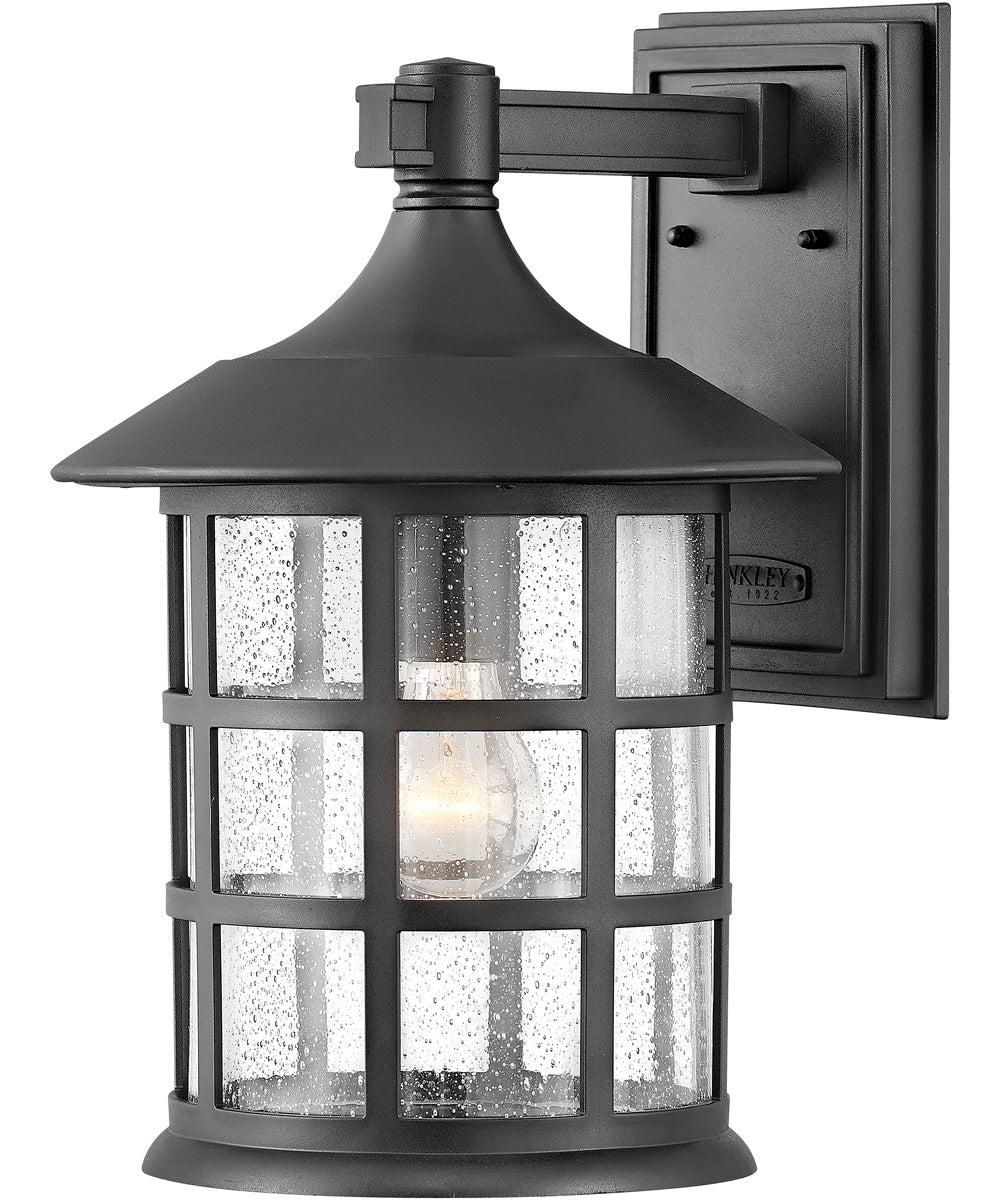 Freeport Coastal Elements 1-Light Large Outdoor Wall Mount Lantern in Textured Black