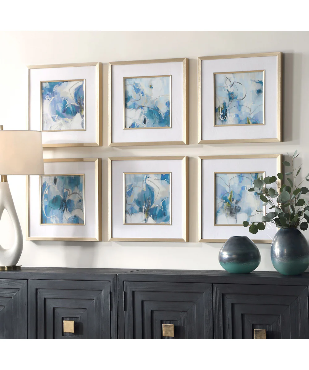 Fresh Start Blue Abstract Prints, Set of 6 - Image 3