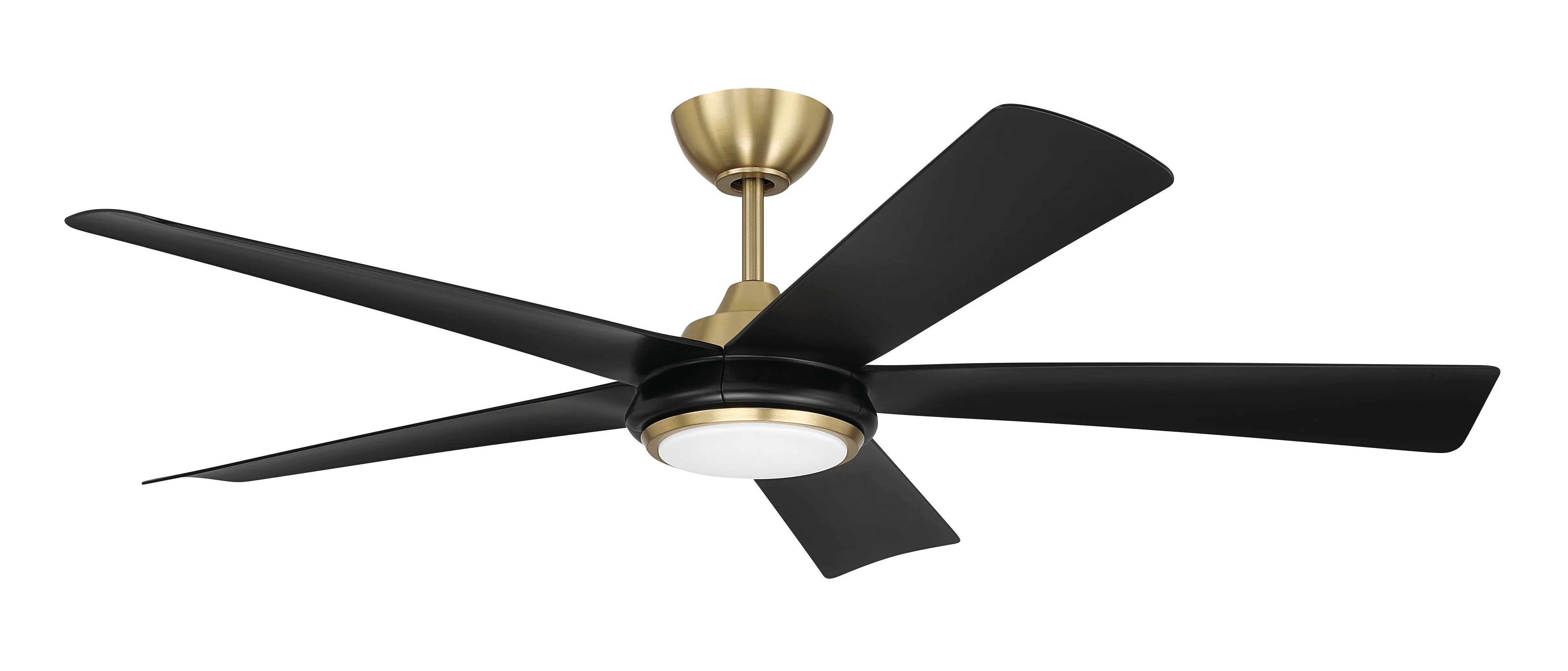 Frye 52" 5-Blade Indoor ceiling Fan 1-Light Fan Satin Brass
