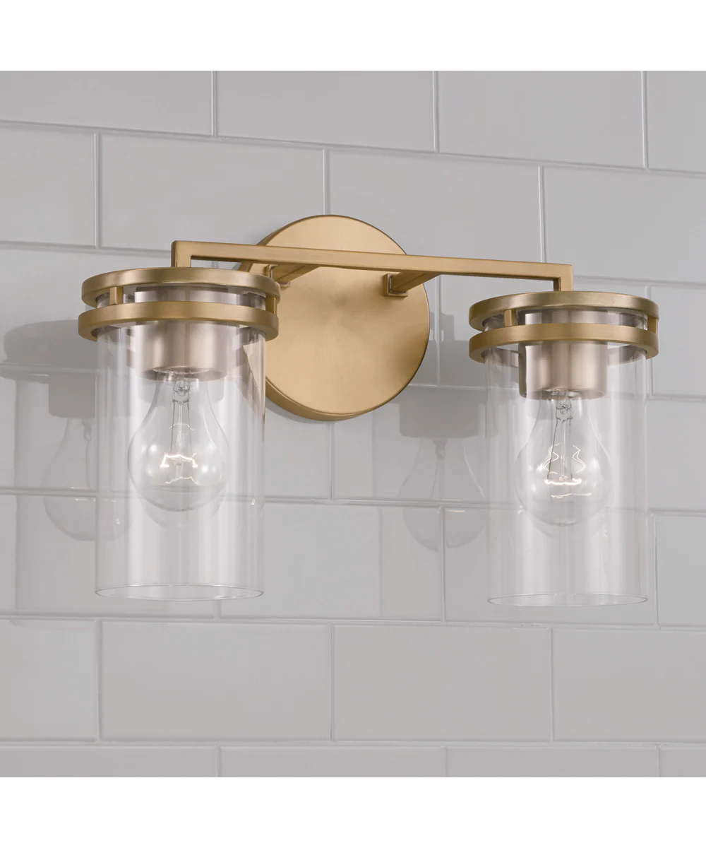 Fuller 2-Light Vanity Aged Brass - Image 2