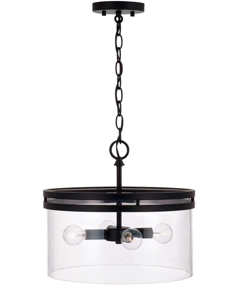 Fuller 4-Light Semi-Flush Matte Black - Image 4