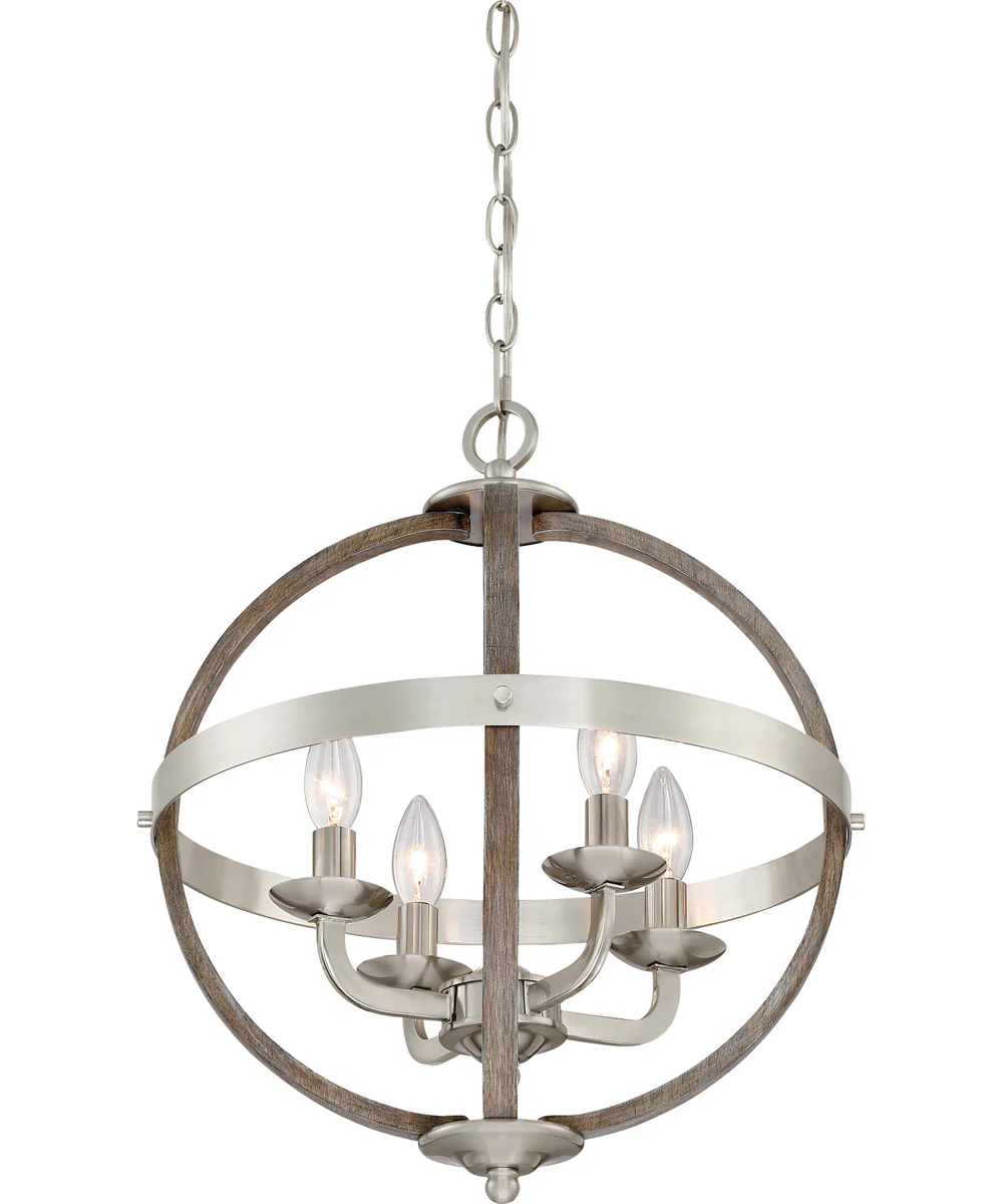 Fusion 4-light Pendant Brushed Nickel - Image 5