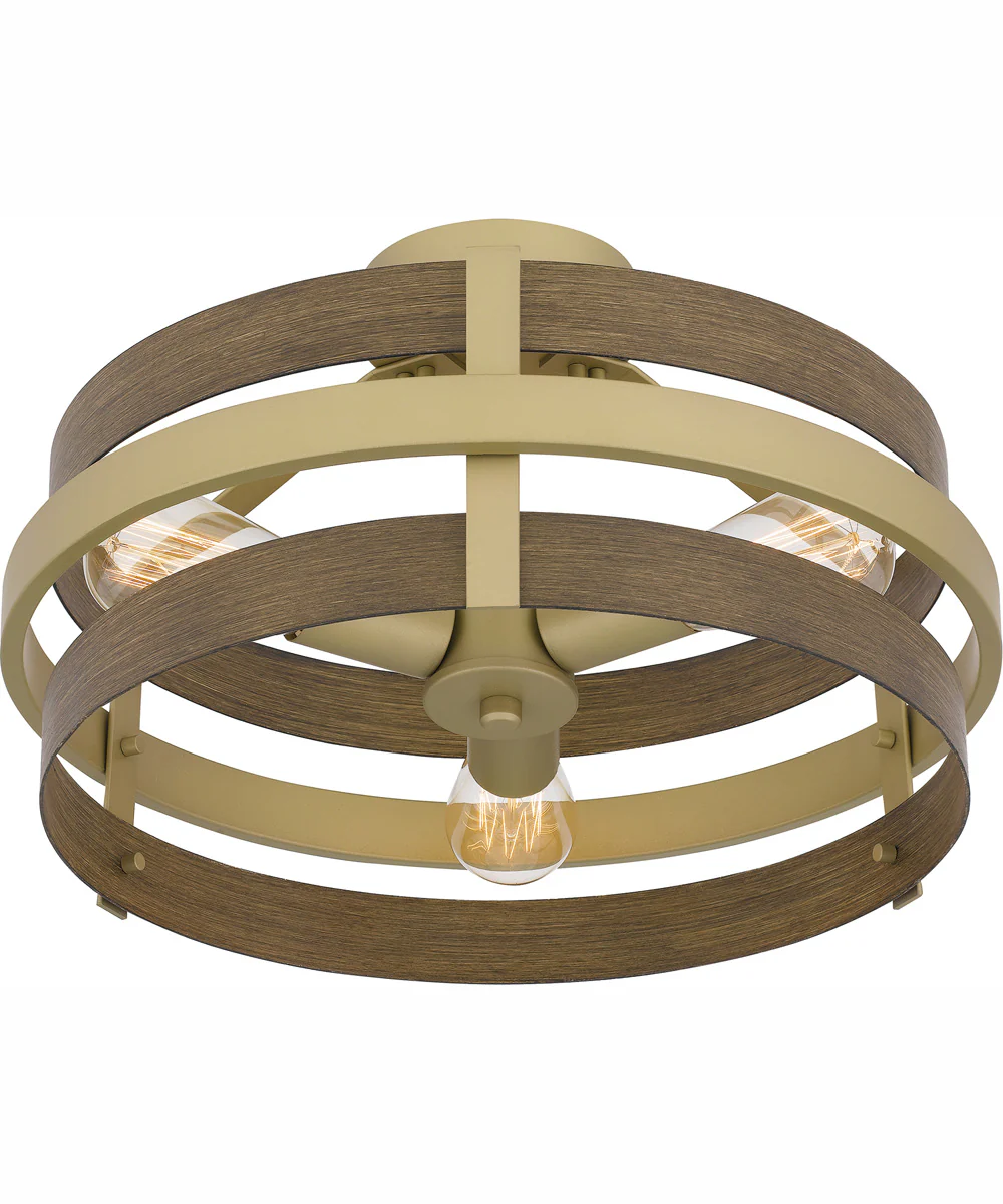 Gadsen Medium 3-light Semi Flush Mount Champagne Gold - Image 5