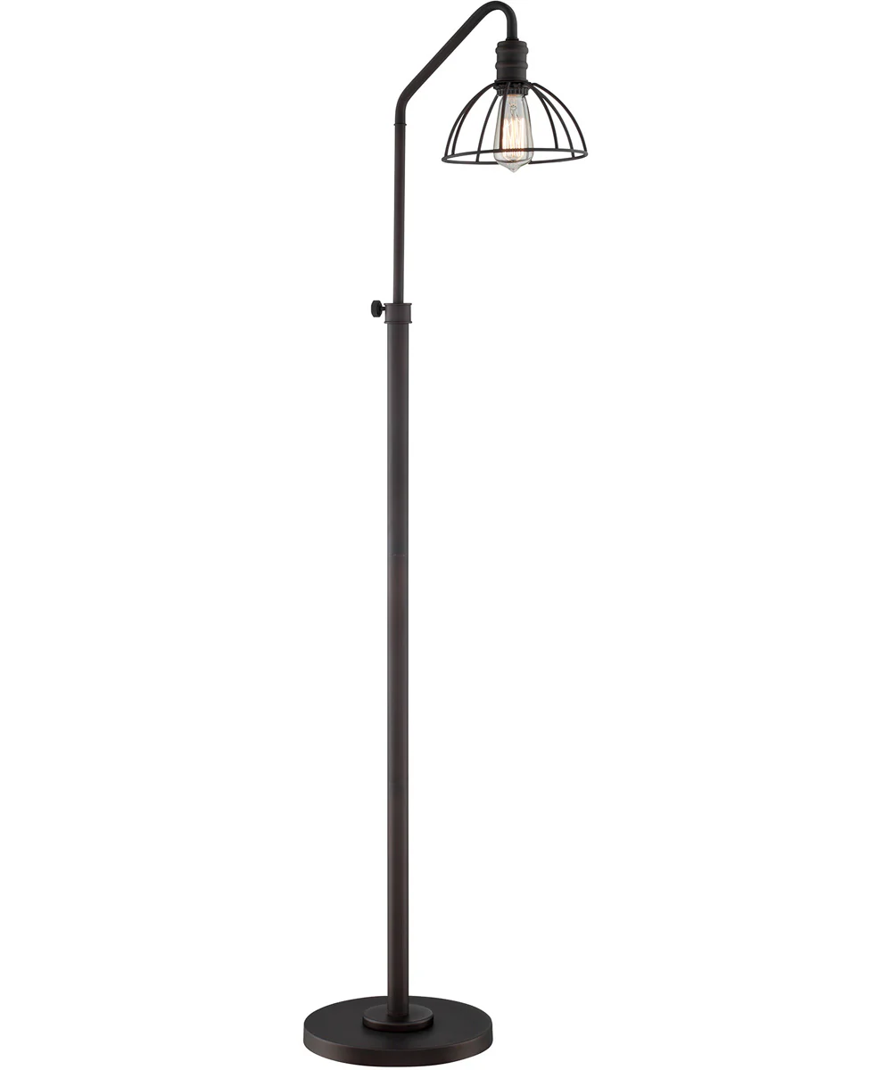 Gaius 1-Light Metal Floor Lamp Burnished Bronze