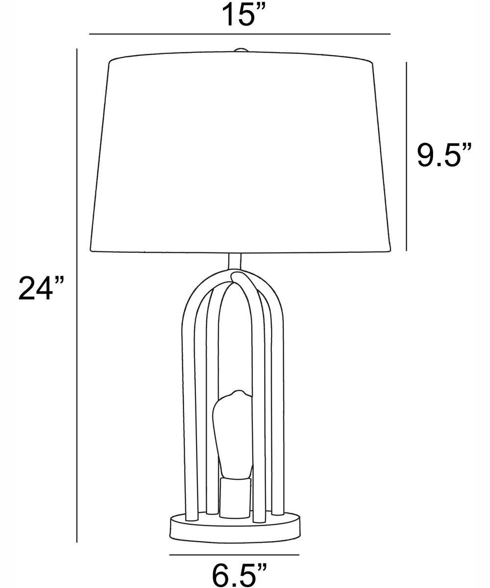 Galina 1-Light 2 Pack-Table Lamp With N.Light Black/Oatmeal Shade - Image 4
