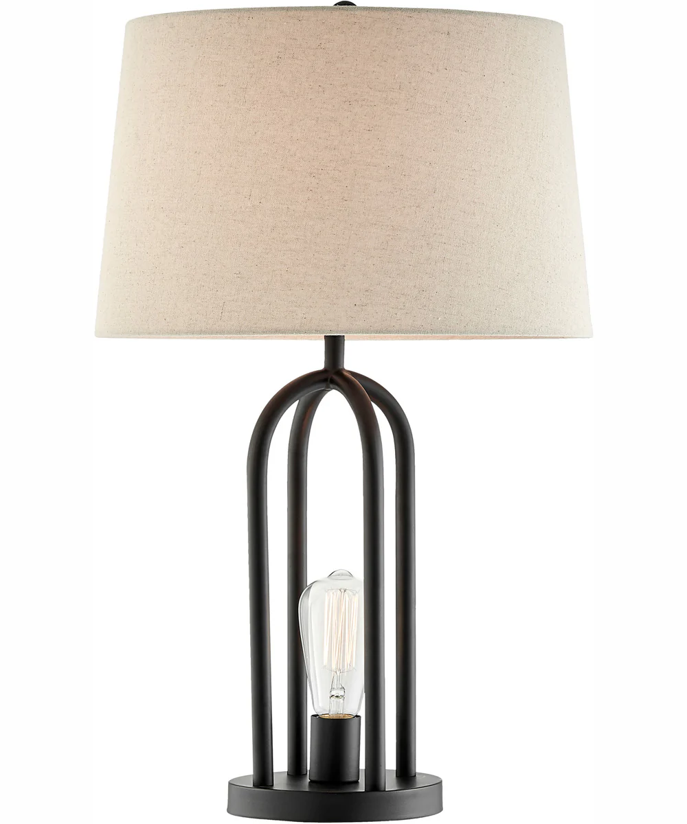 Galina 1-Light 2 Pack-Table Lamp With N.Light Black/Oatmeal Shade - Image 5