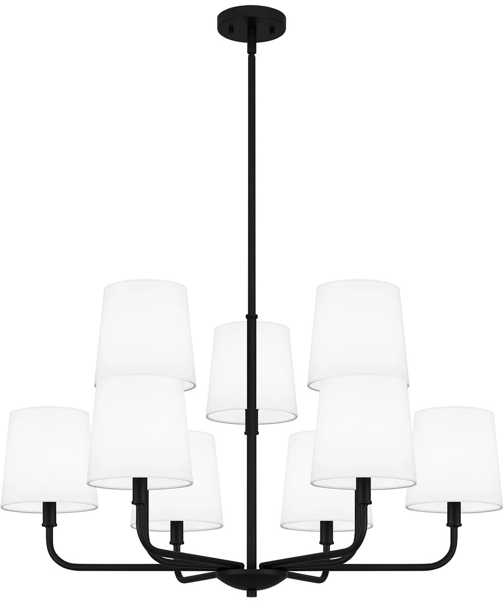 Gallagher 9-light Chandelier Matte Black