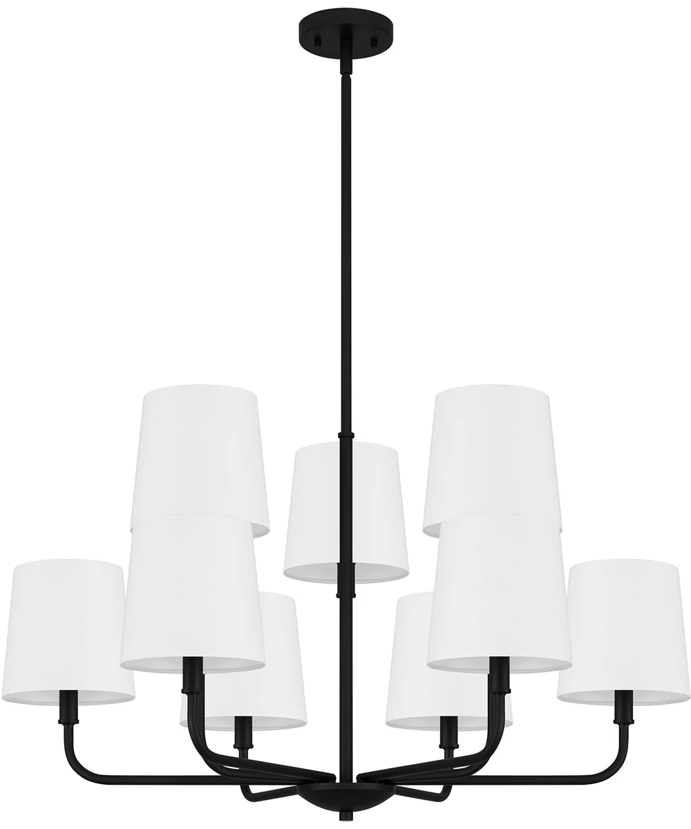 Gallagher 9-light Chandelier Matte Black - Image 2