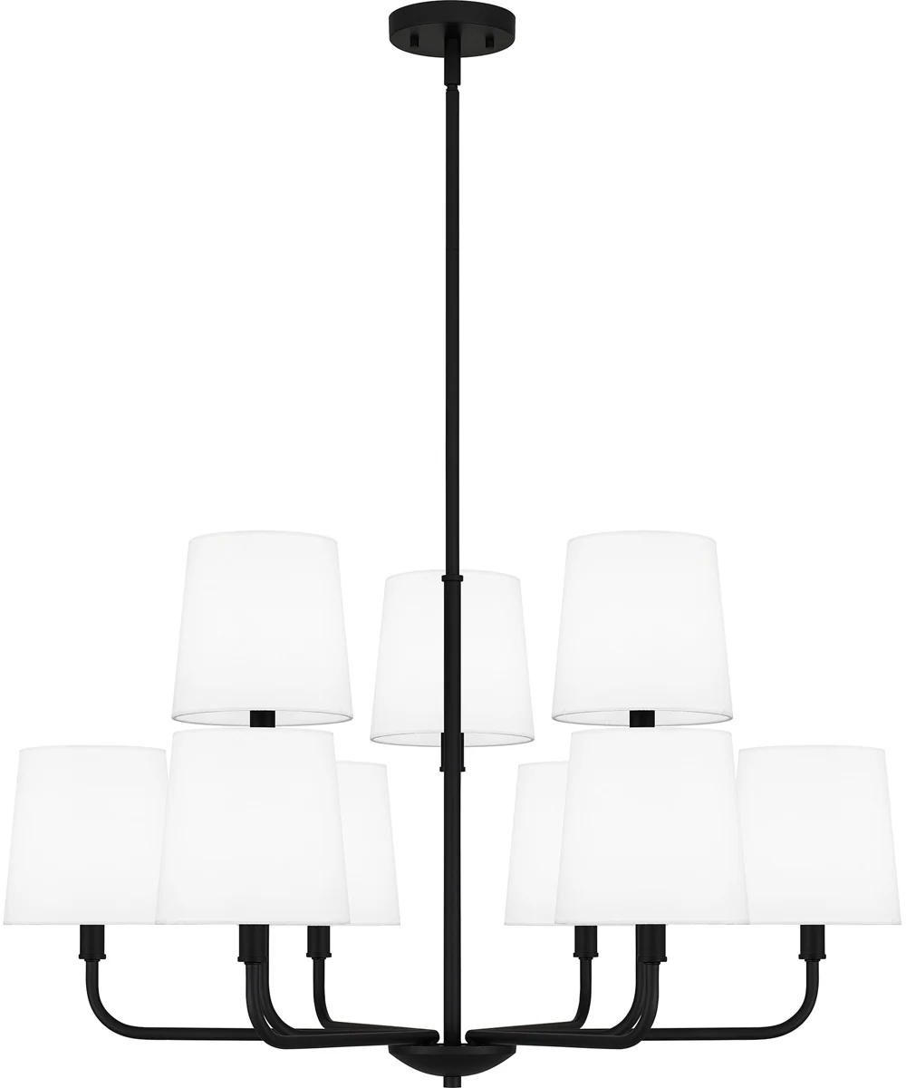 Gallagher 9-light Chandelier Matte Black - Image 3