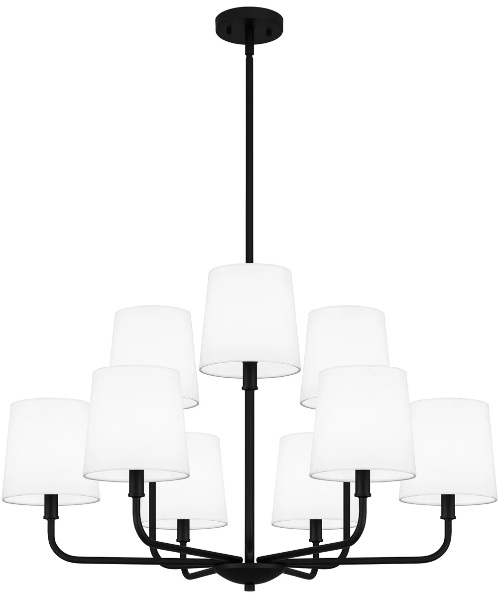 Gallagher 9-light Chandelier Matte Black - Image 4