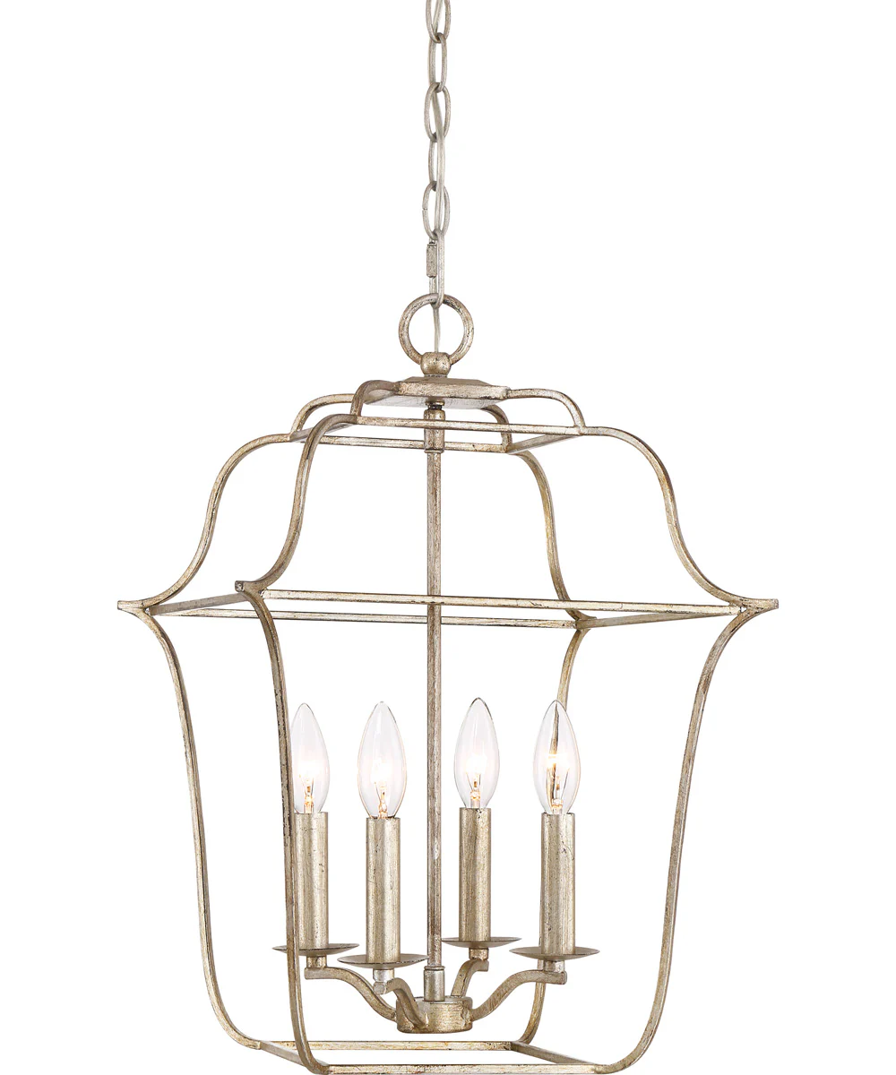 Gallery 4-light Pendant Century Silver Leaf