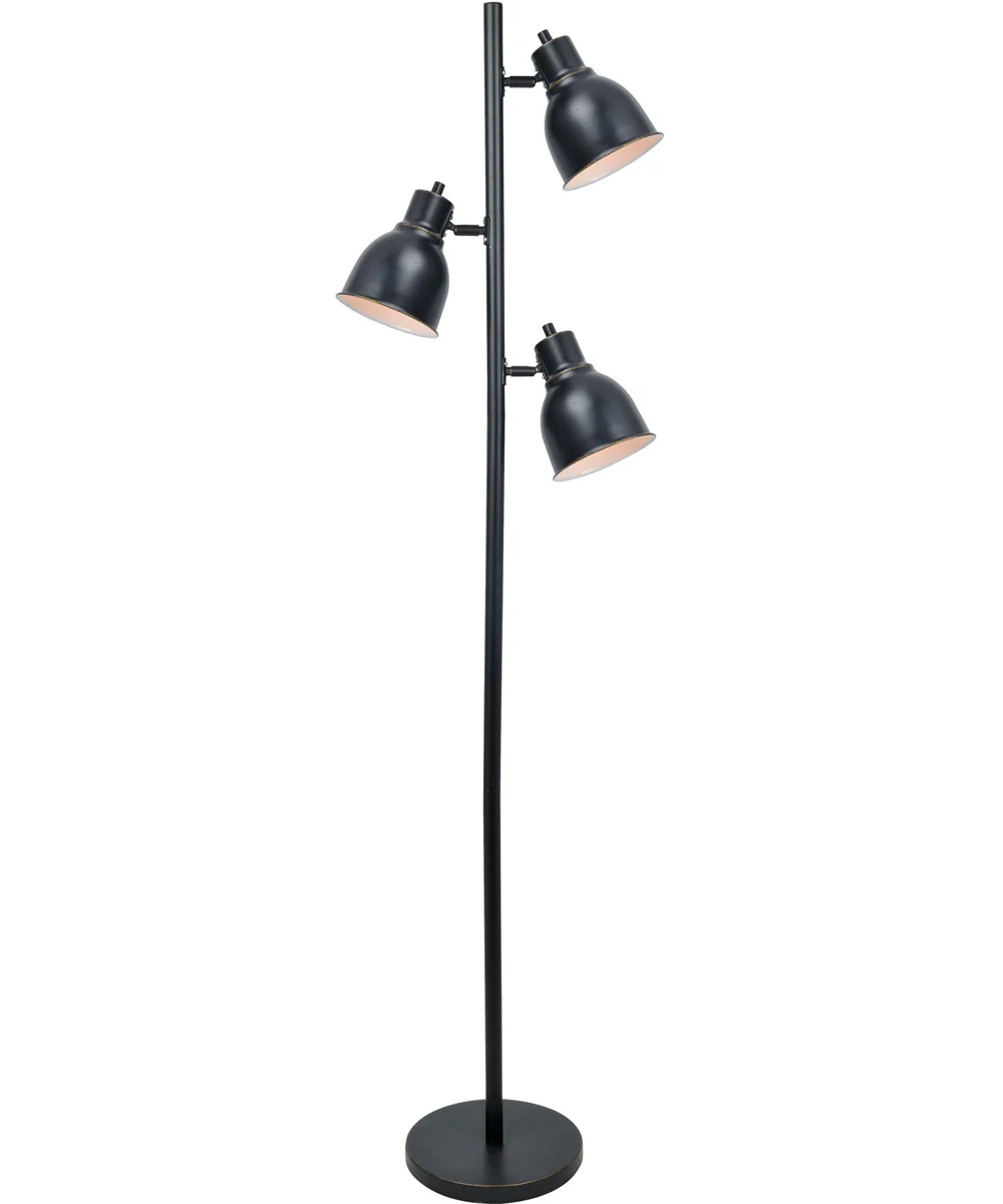 Galvin 3-Light Metal 3-Light Floor Lamp Dark Bronze
