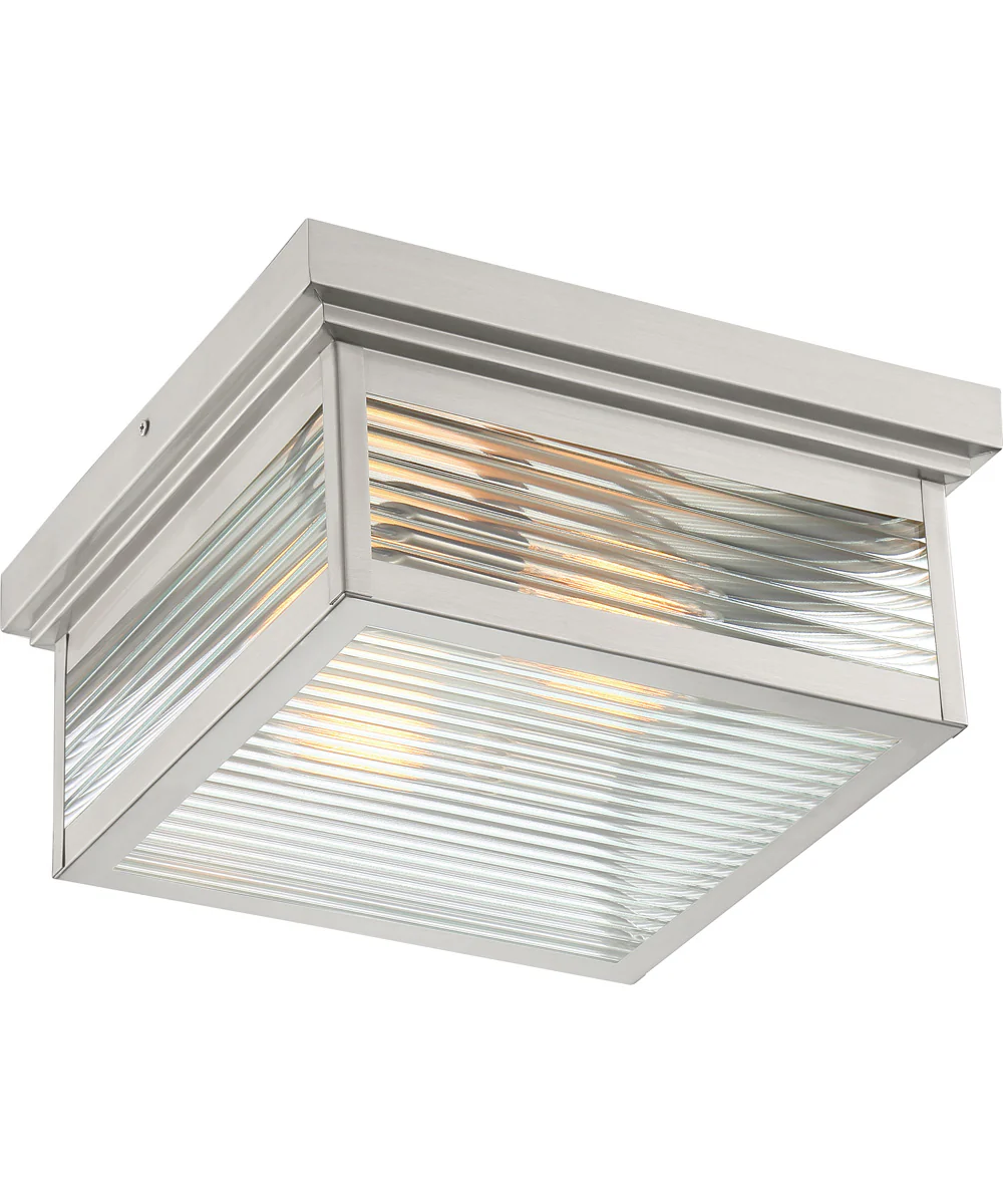 Gardner Medium 2-light Outdoor Ceiling Light Stainless Steel - Image 5