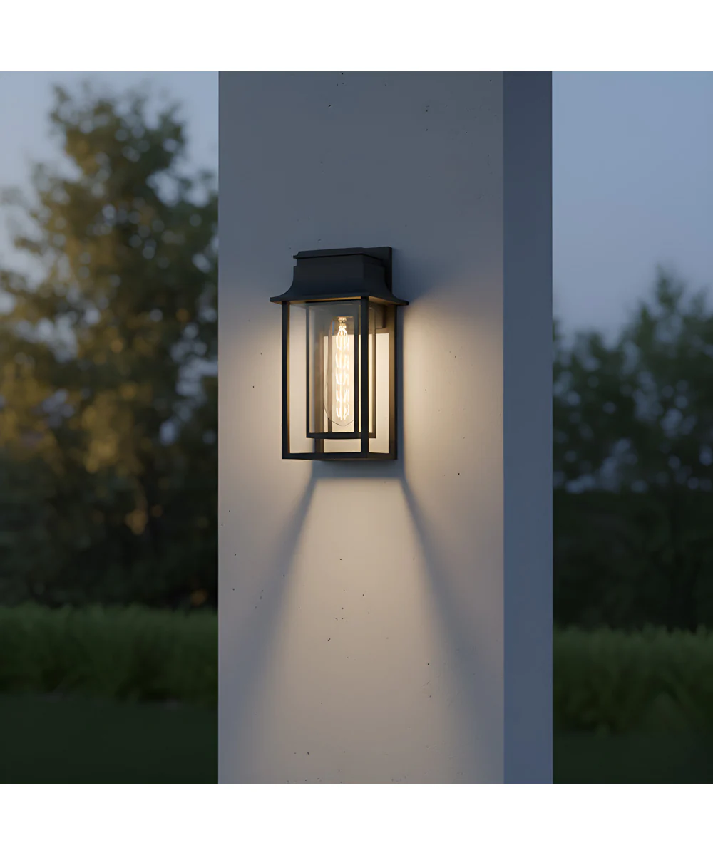 Garner 1-light Outdoor Wall Light Matte Black - Image 2