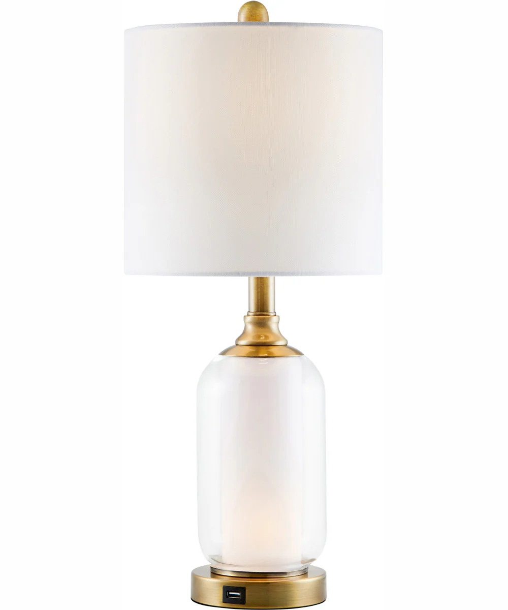 Garton 1-Light 2 Pack-Table Lamp With Nite Antique Brass/White Shade - Image 5
