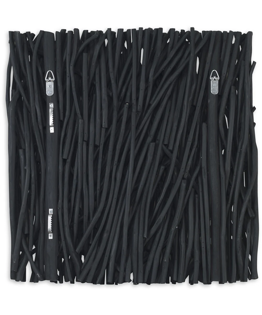 Gathered Teak Square Black Wood Wall Decor - Image 6