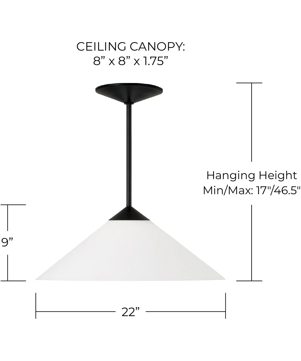 Gatsby 1-Light Pendant Matte Black - Image 4