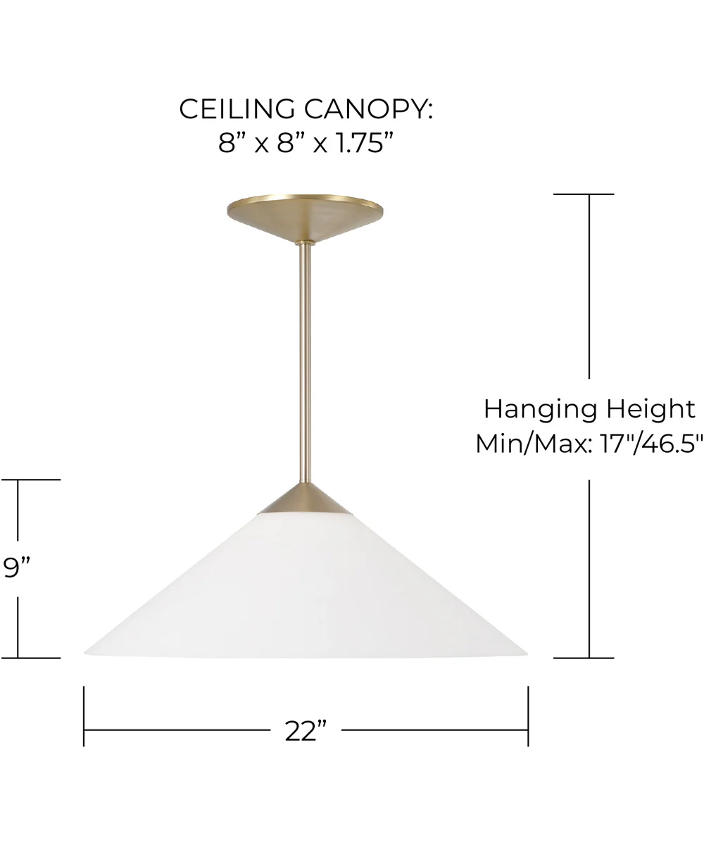 Gatsby 1-Light Pendant Matte Brass - Image 4