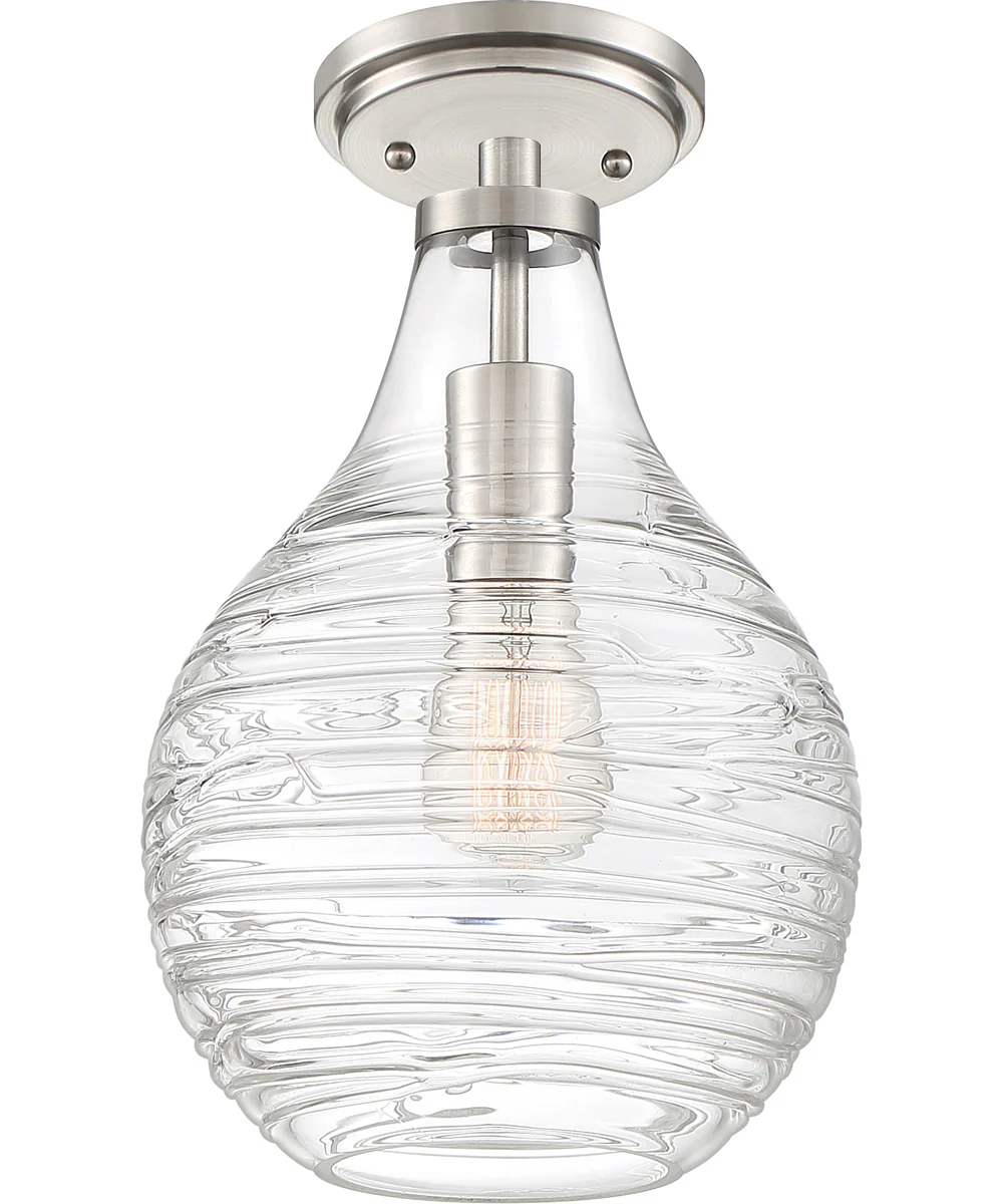 Genie 1-light Semi Flush Mount Brushed Nickel