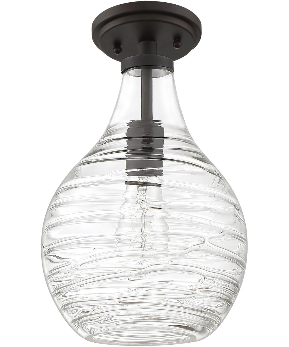 Genie 1-light Semi Flush Mount Old Bronze - Image 3
