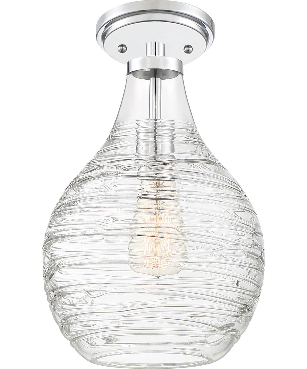 Genie 1-light Semi Flush Mount Polished Chrome