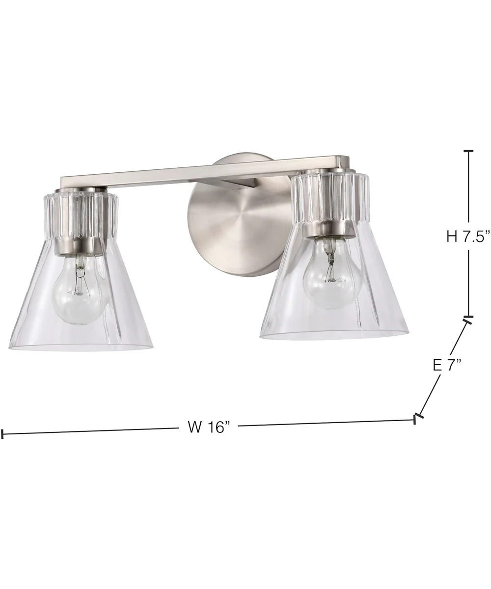 Gianna 2-Light Vanity & Wall Brushed Nickel - Image 11