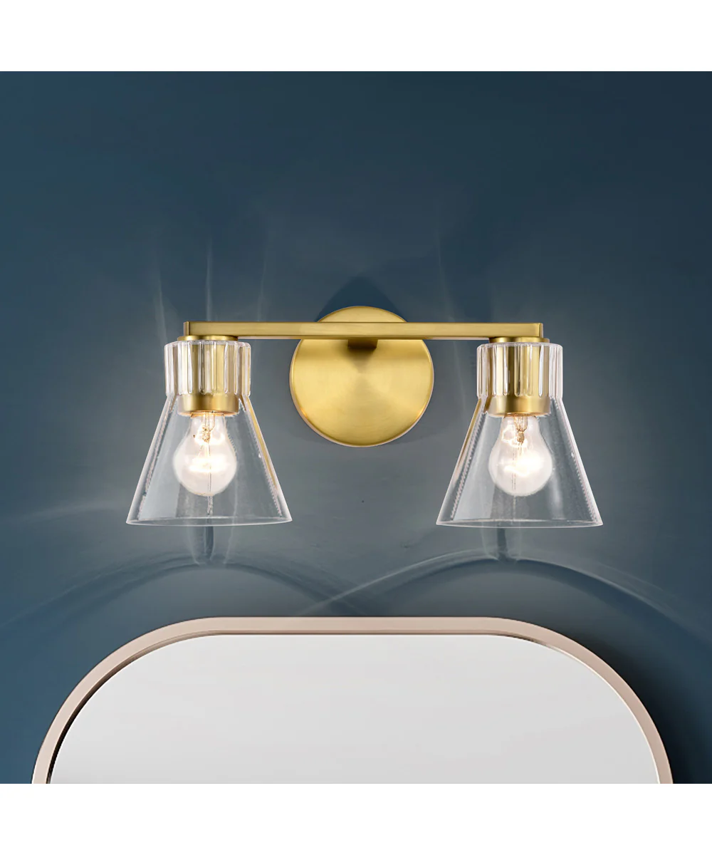 Gianna 2-Light Vanity & Wall Vintage Brass - Image 3
