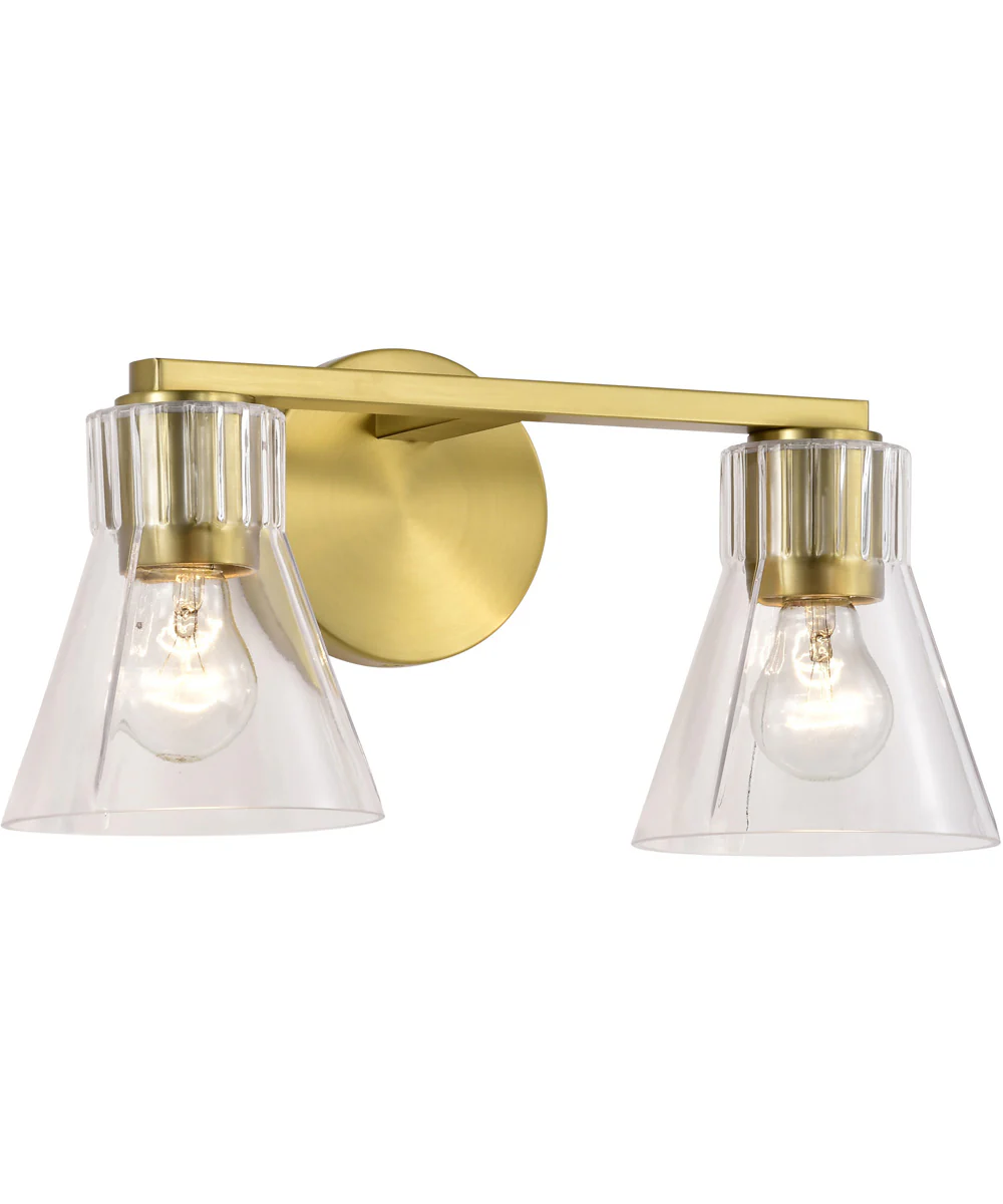 Gianna 2-Light Vanity & Wall Vintage Brass - Image 4