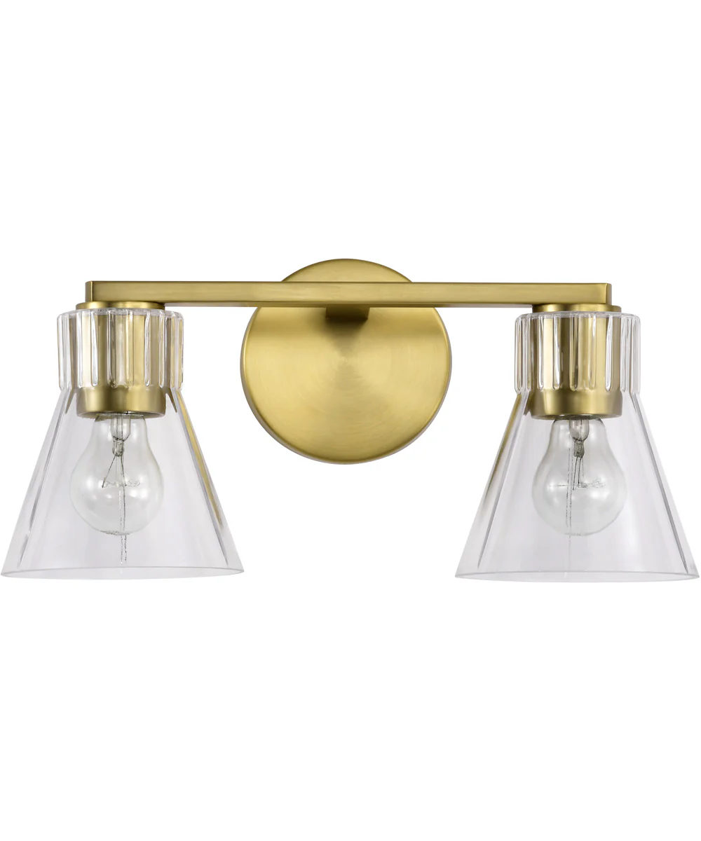 Gianna 2-Light Vanity & Wall Vintage Brass - Image 7