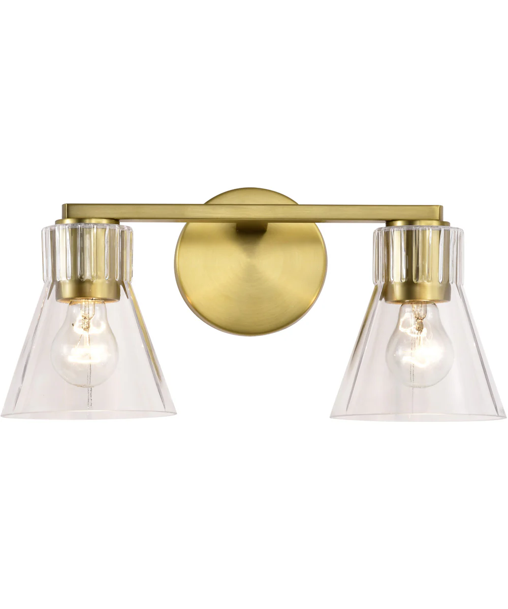 Gianna 2-Light Vanity & Wall Vintage Brass - Image 8