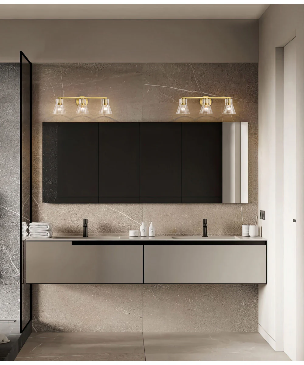 Gianna 3-Light Vanity & Wall Vintage Brass - Image 2