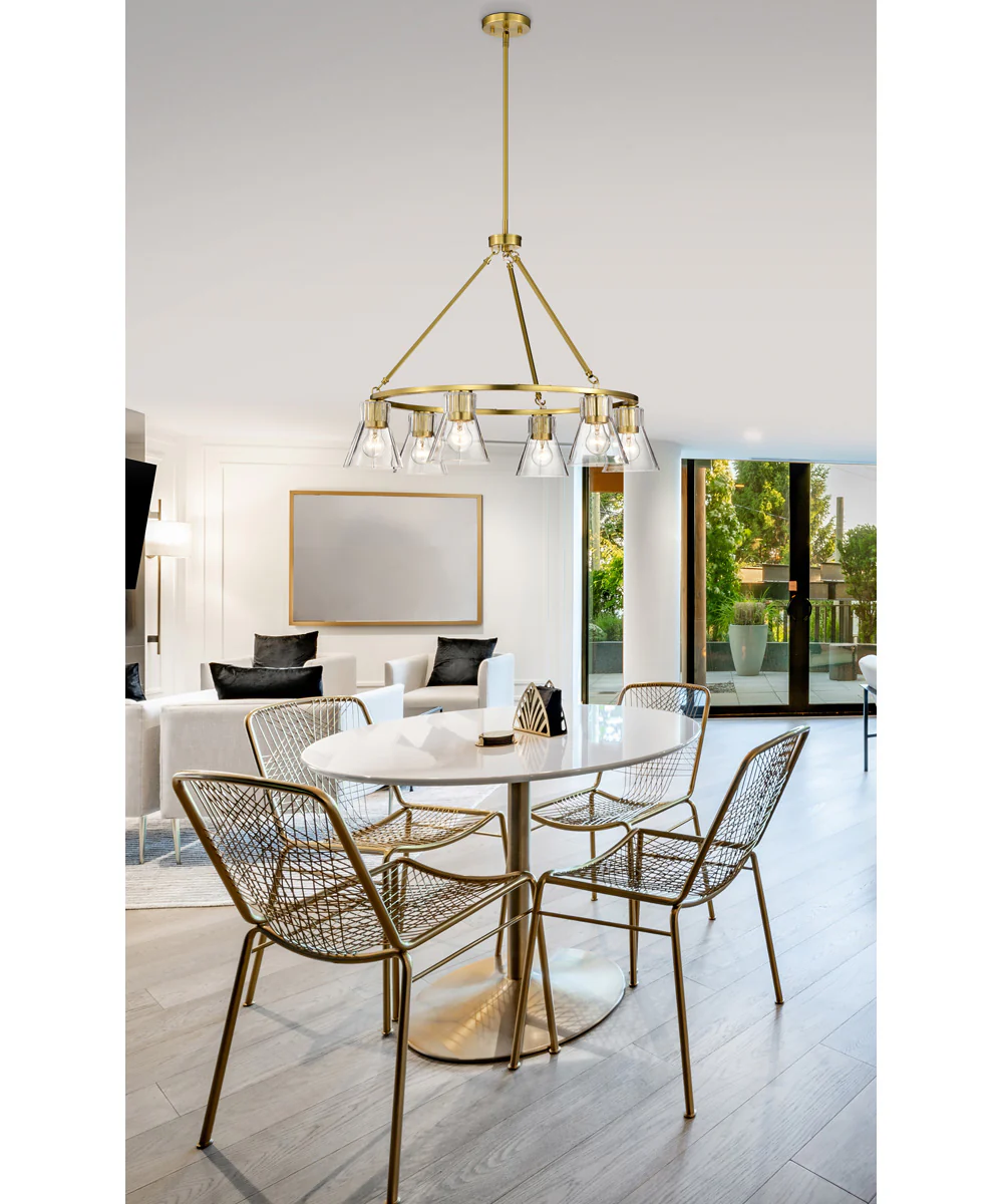 Gianna 6-Light Chandelier Vintage Brass - Image 2
