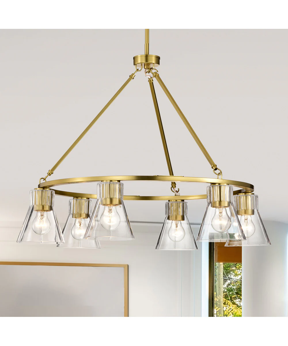 Gianna 6-Light Chandelier Vintage Brass - Image 3