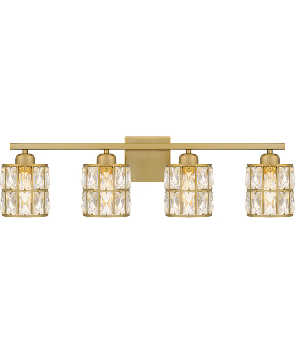 Gibson Extra Large 4-light Bath Light Aged Brass