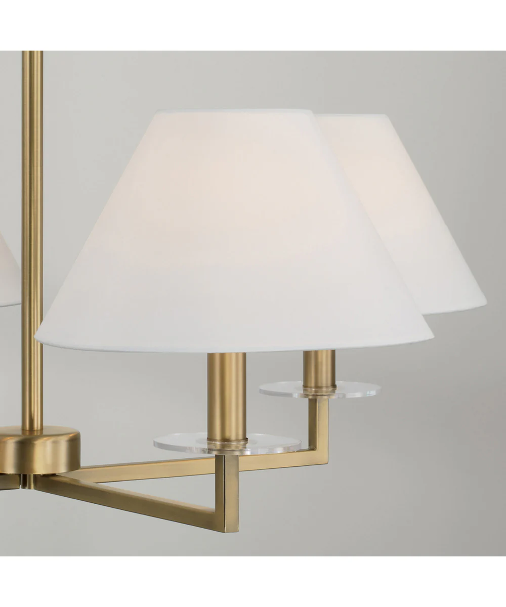 Gilda 4-Light Chandelier Aged Brass - Image 5
