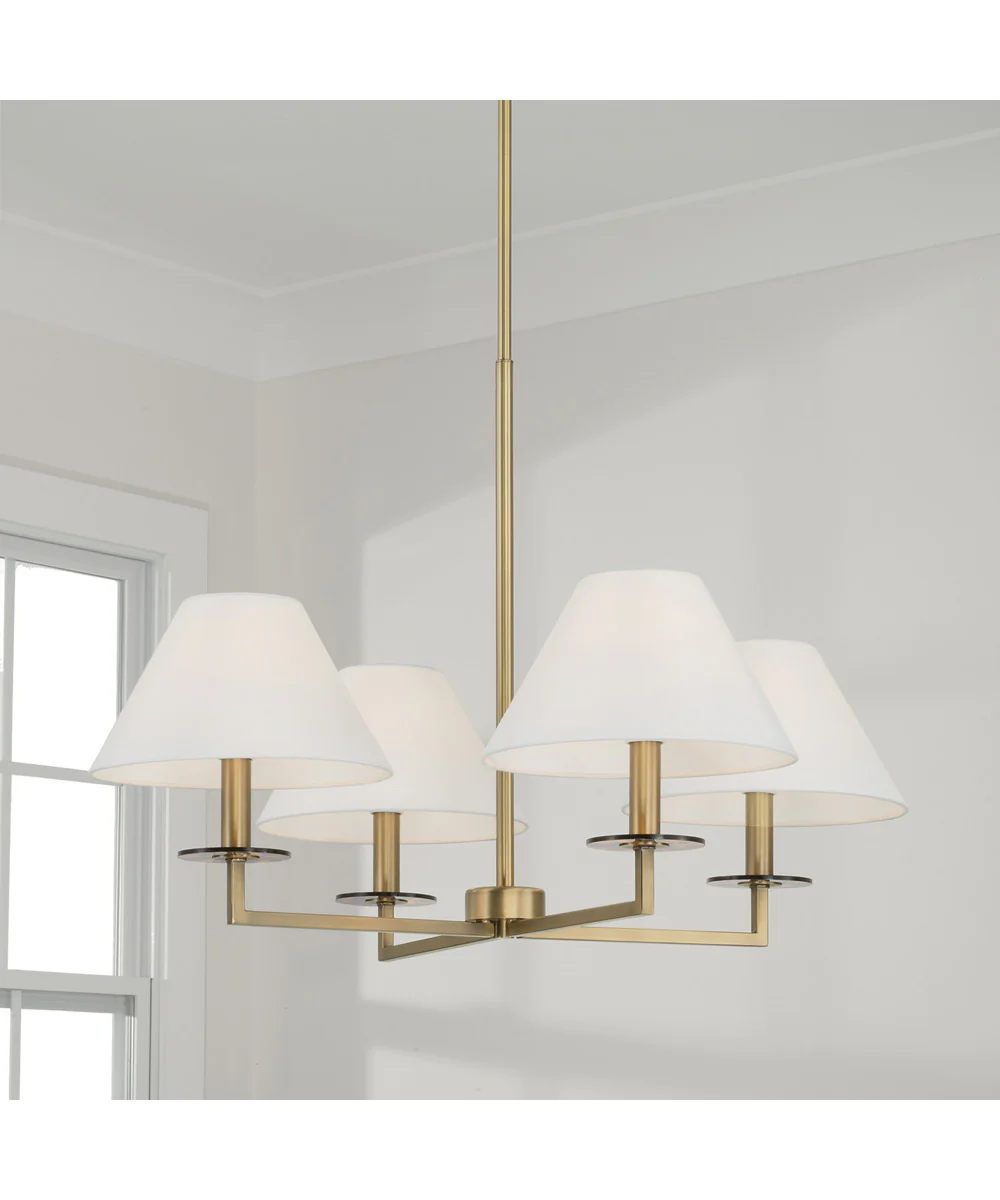 Gilda 4-Light Chandelier Aged Brass - Image 7